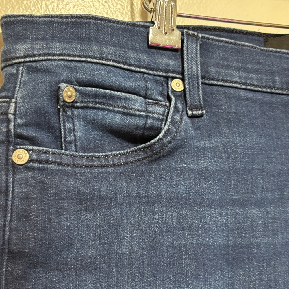 7 For All Mankind Dark Blue Flare Jeans - Picture 4 of 12
